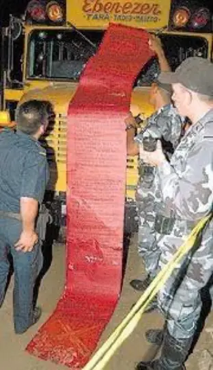 Carta que dejaron en bus. 