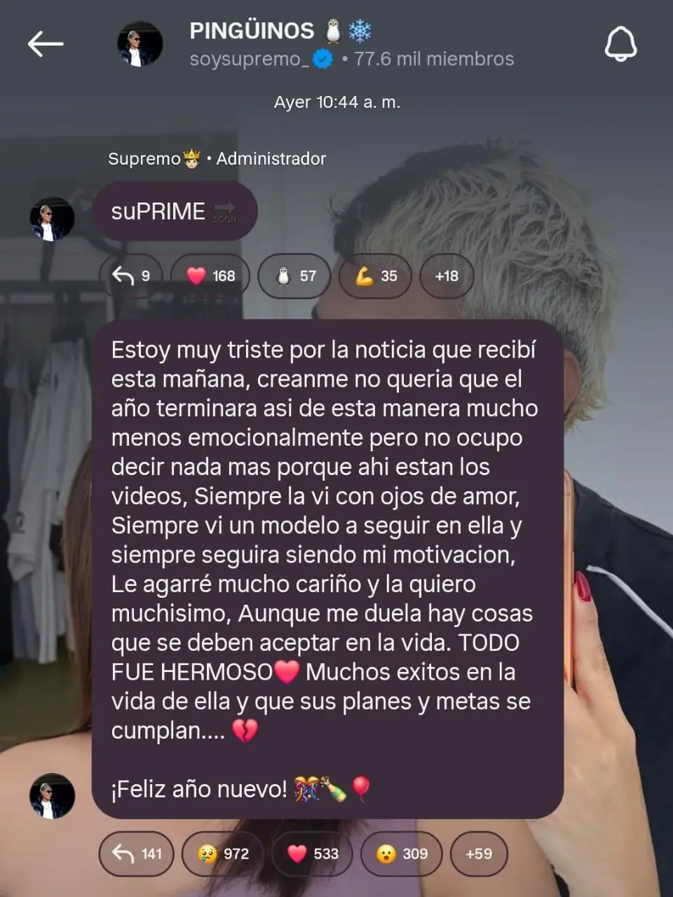 Captura de la comunidad en Intagram de Supremo
