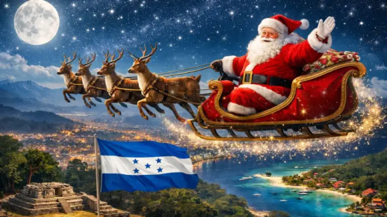Imagen Principal de Nota: ¿A qué hora llegará Santa Claus a Honduras? Sigue su viaje