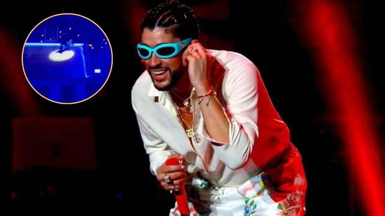 Bad Bunny sufre accidente en pleno show en la Ciudad de México