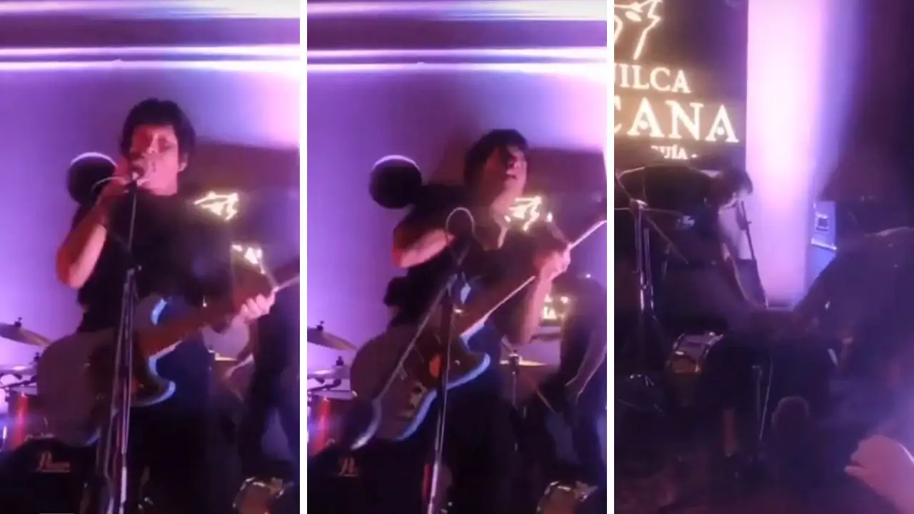 Cantante sufre descarga eléctrica en pleno concierto