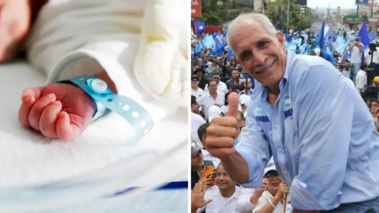 Imagen Principal de Nota: Pareja hondureña nombra a su bebé “Nasry Asfura Martínez”