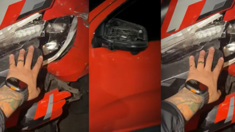 Imagen Principal de Nota: "Salió volando" Tiktoker hondureño sufre accidente y vivió momento crítico al volante