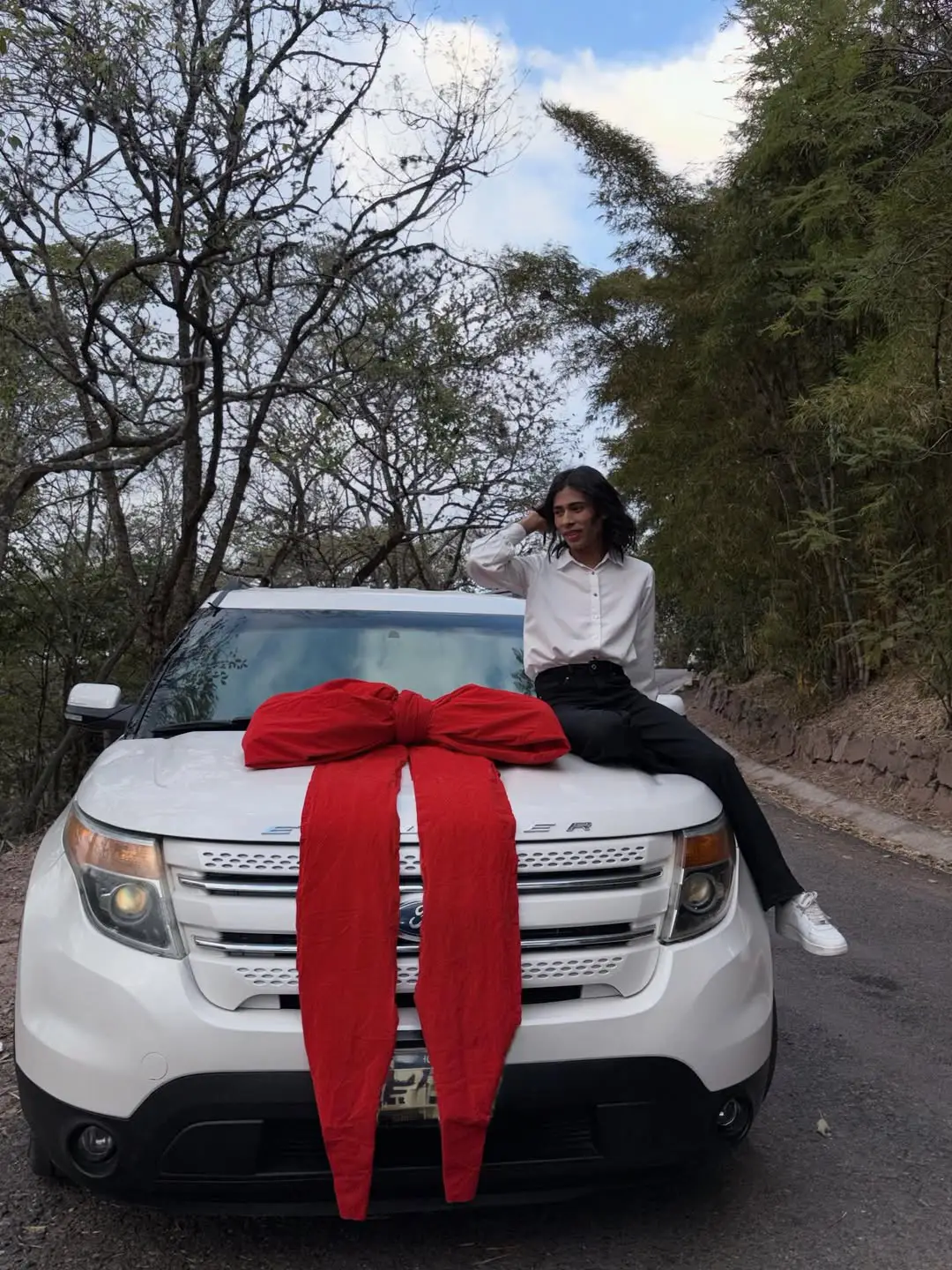 La doña en su carro