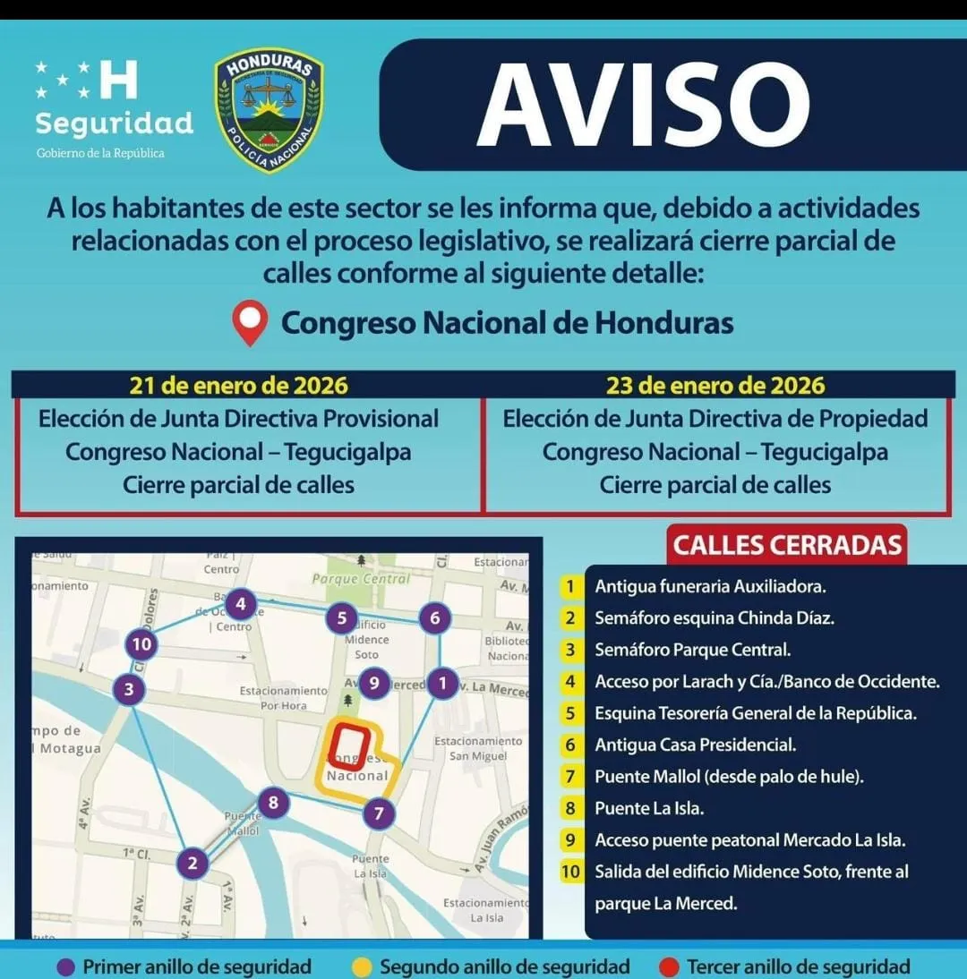 Boletín de aviso Policia Nacional 