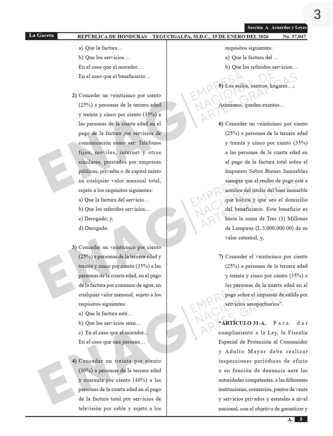 comunicado la Gaceta