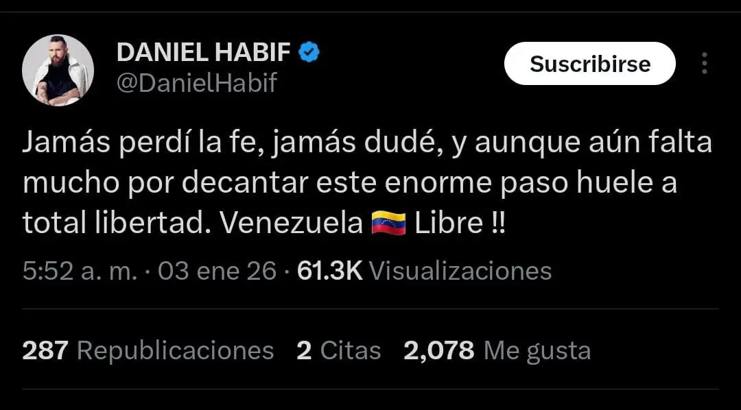 mensaje de Daniel Habif.

