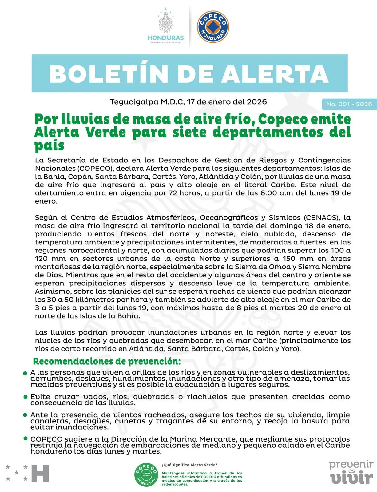 comunicado de copeco