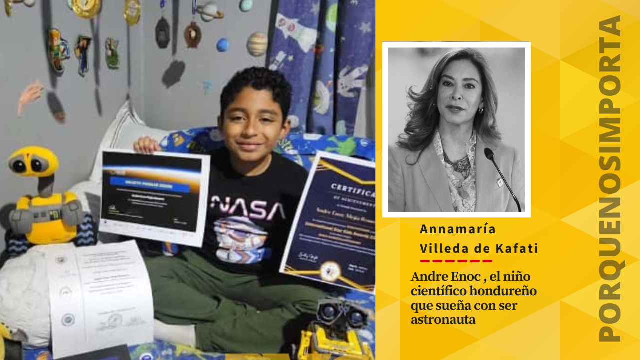 Andre Enoc , el niño científico hondureño que sueña con ser astronauta