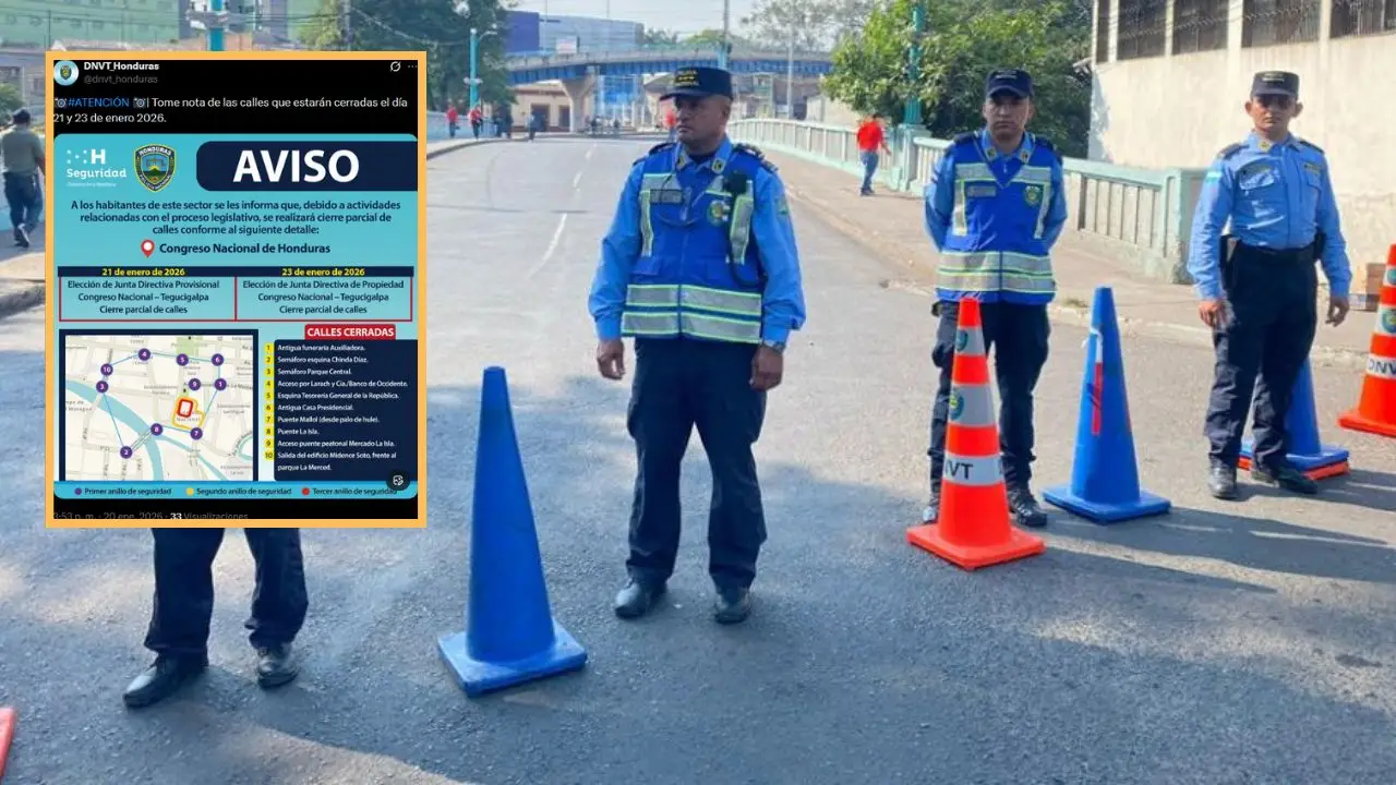 Imagen Principal de Nota: Estas calles estarán cerradas en la capital por toma de posesión de Nasry Asfura