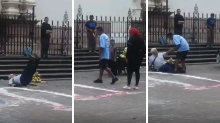 Imagen Principal de Nota: Vendedora ambulante agrede a un adulto mayor en el centro de Tegucigalpa