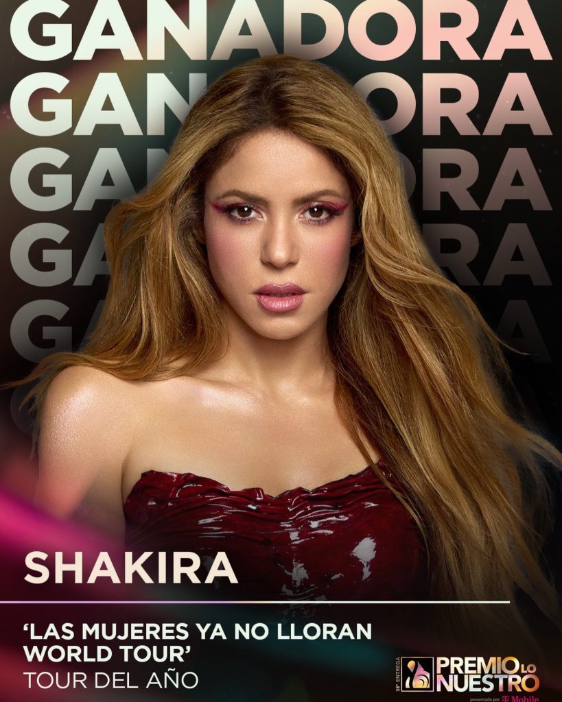 La colombiana ya lleva dos premios en esta noche. 