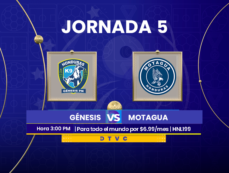En vivo: Génesis vs Motagua, juego disponible a nivel internacional