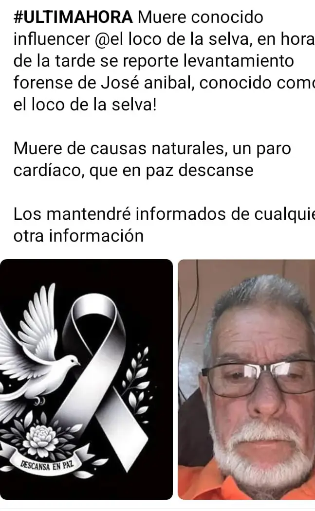 publiacion de supuesta muertes de el loco de la selva 