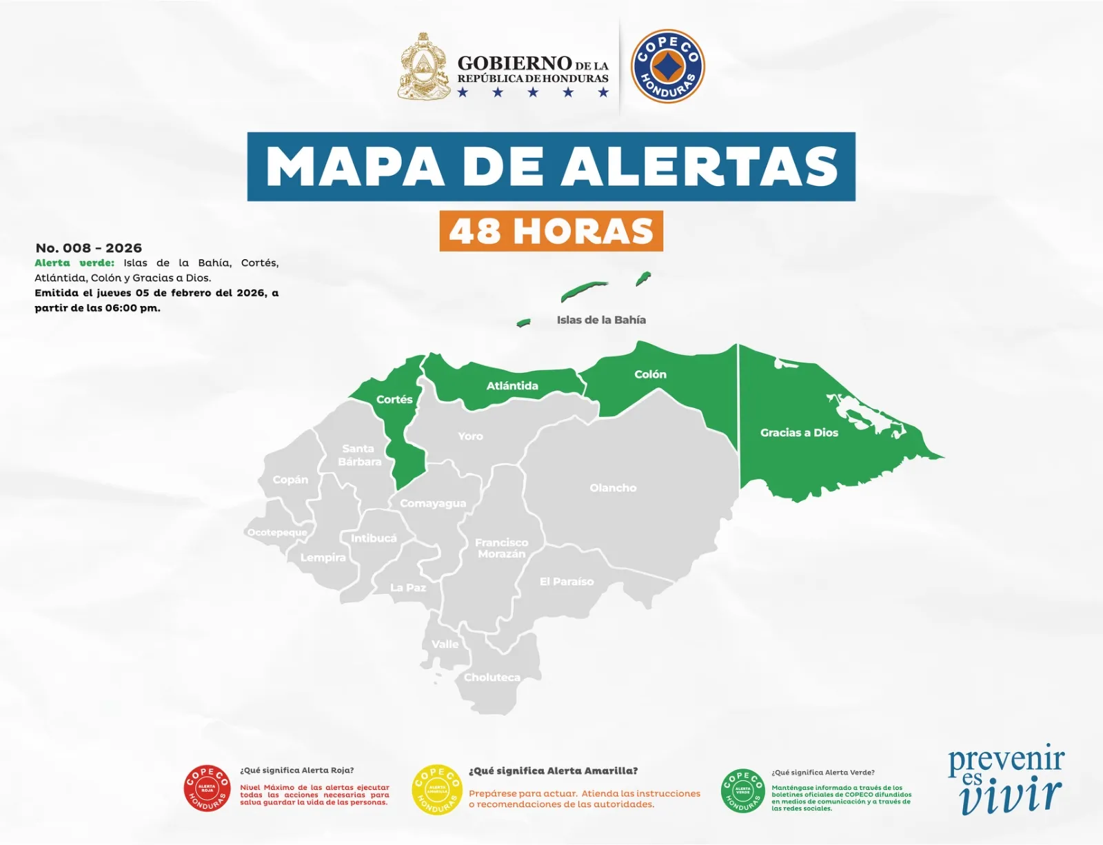 Alerta Verde en Honduras 