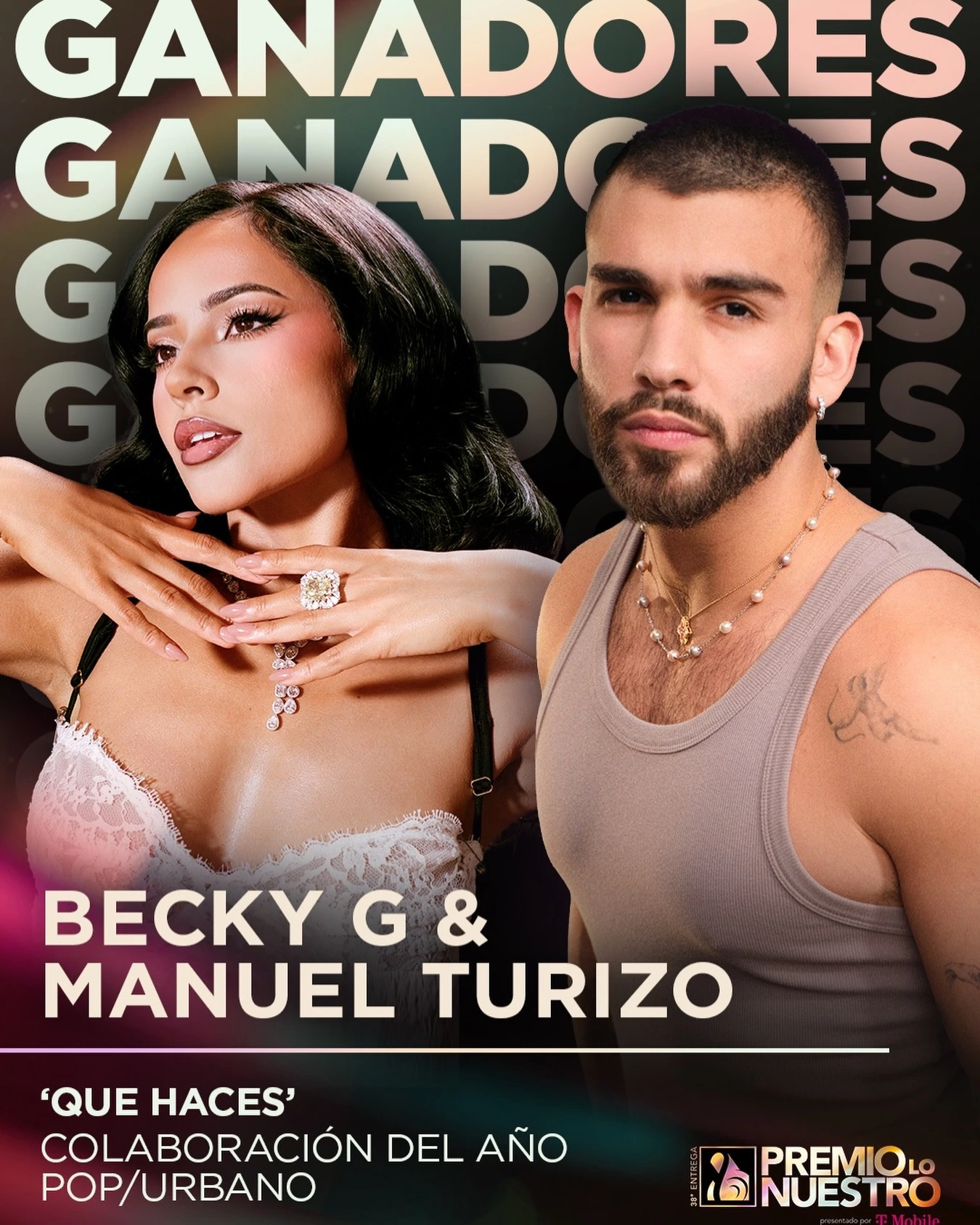 Una de las sorpresas de la jornada fue esta designación del premio a la colaboración del año pop-urbano. 