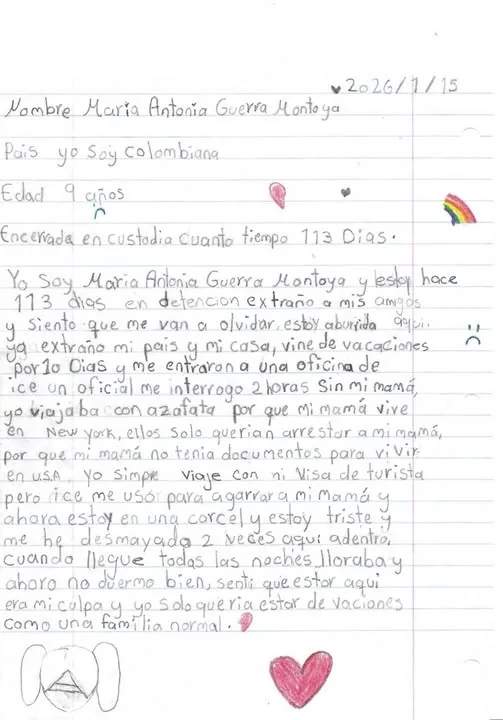 Carta de María Antonia 