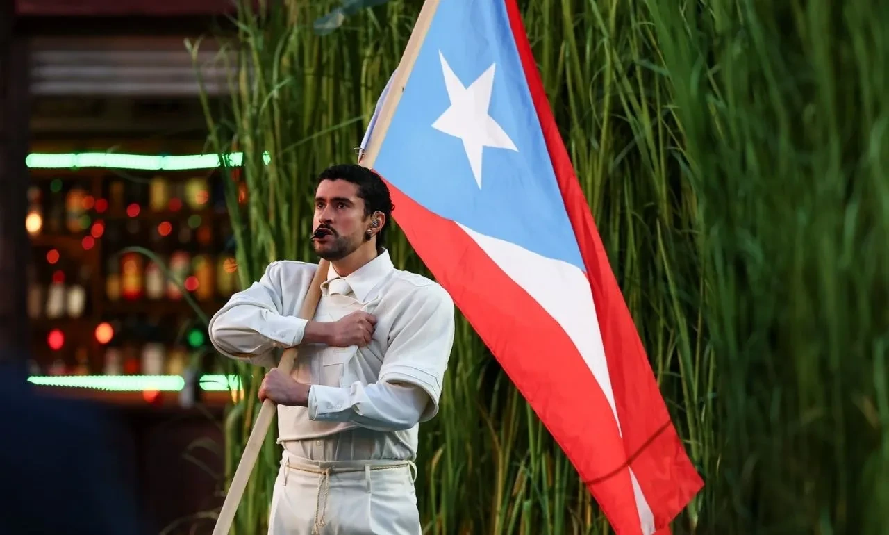Bad Bunny en el espectáculo de medio tiempo delo Super Bowl el pasado 8 de febrero. Foto: cortesía de Internet 