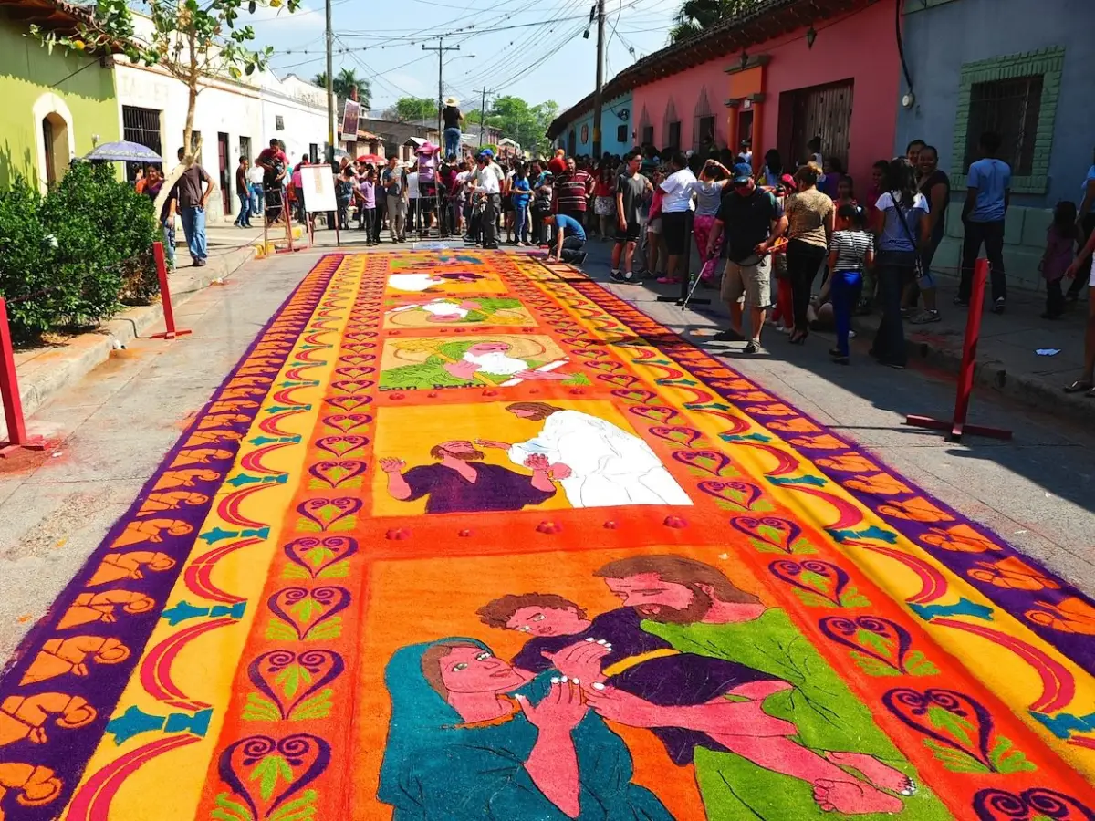 alfombra en semana santa