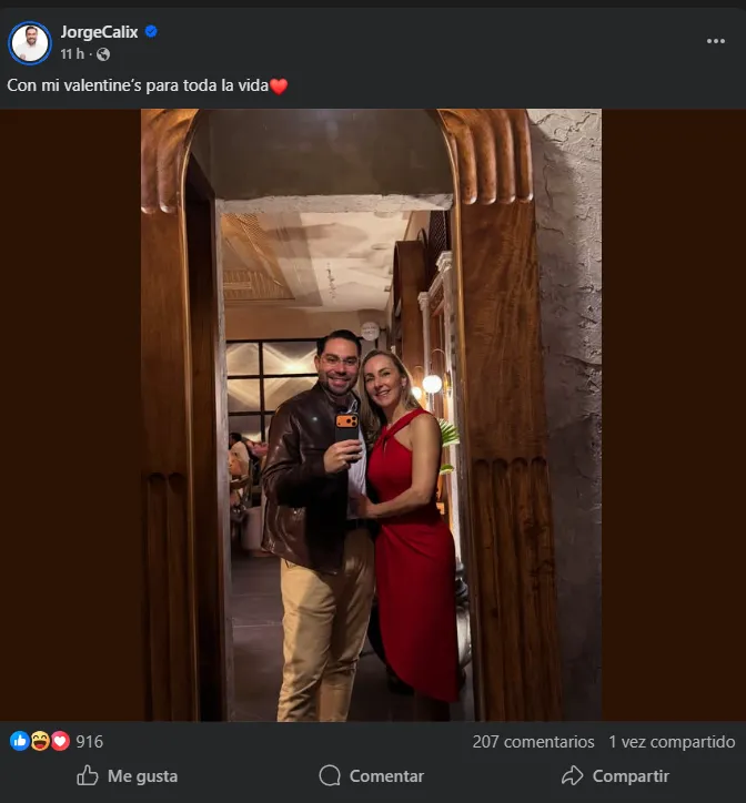 Jorge Cálix atraves de su cuenta de Facebook