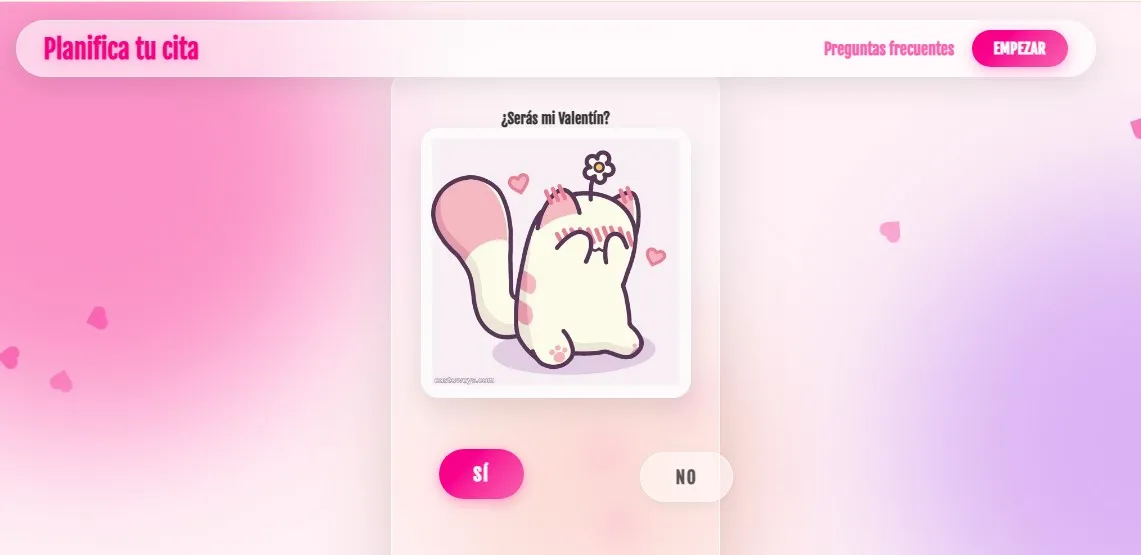 Imagen que apareec al ingresar al link