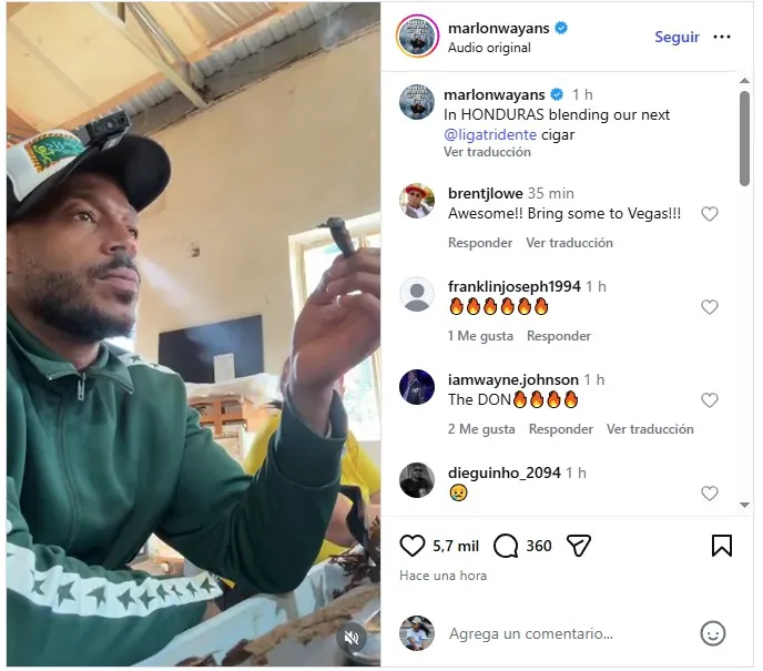 Marlon Wayans atraves de su cuenta de Instagram