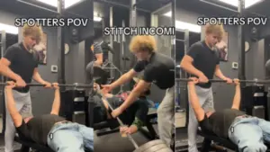 Imagen de Influencer casi muere aplastado en el gimnasio por 420 libras y queda en video