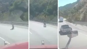 Imagen de Hondureño es captado en video bajando en patines la Cuesta de la Virgen