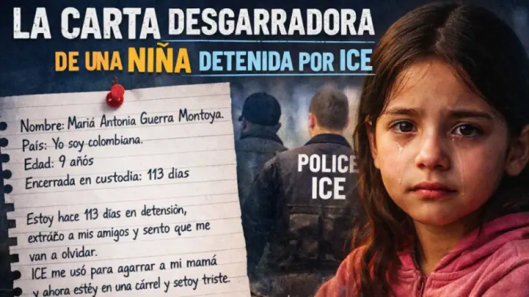 Imagen Principal de Nota: ICE me usó para agarrar a mi mamá”: Desgarradora carta de niña de 9 años desde cárcel
