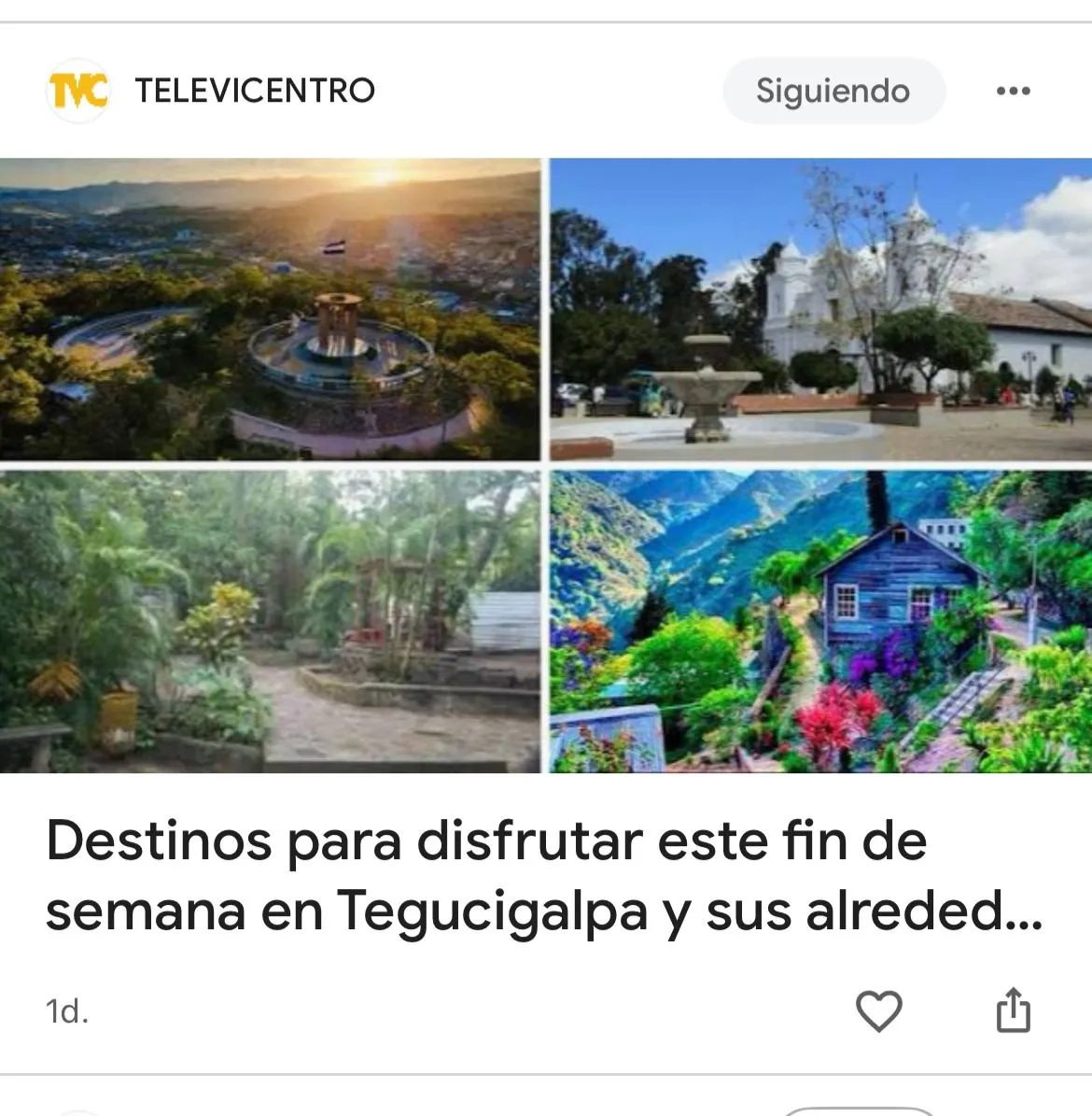 Contenido Google Discover Televicentro 