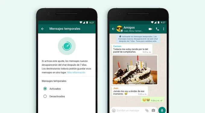 La nueva función permitirá que los mensajes de texto desaparezcan tras ser abiertos, reforzando la confidencialidad en WhatsApp. Foto: cortesía de Internet 
