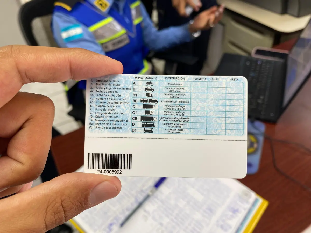 Tipos de licencia de conducir en Honduras