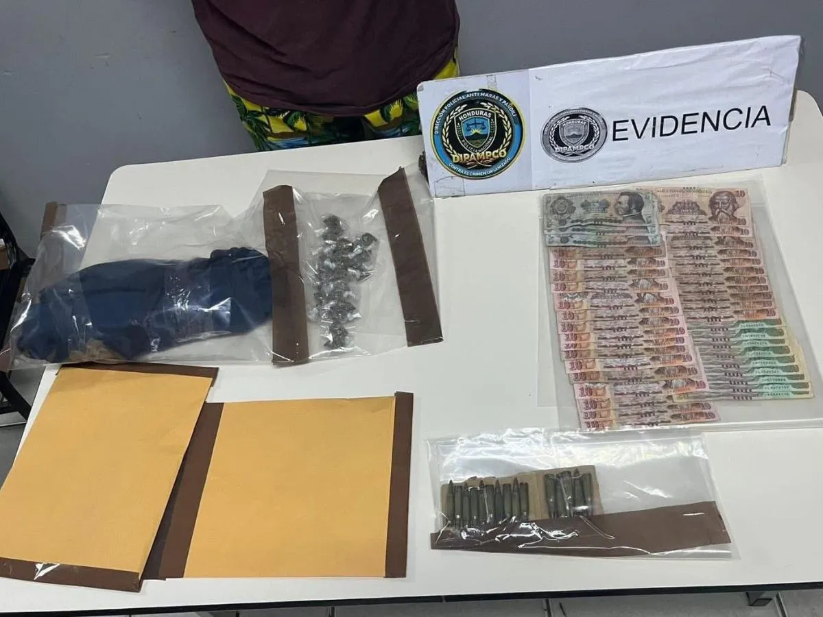 Evidencia decomisada de alias Supremo