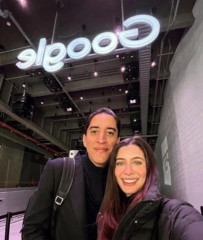 Melitio juunto a su esposa Gisselle Larach