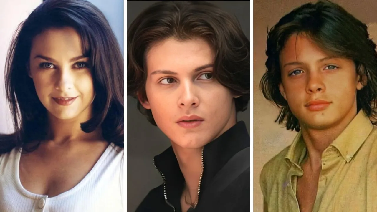 Collague Luis Miguel, su hijo y Aracely Arámbula cuando estaba joven