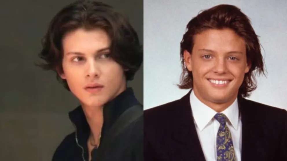 Luis Miguel y su hijo, composición fotográfica 
