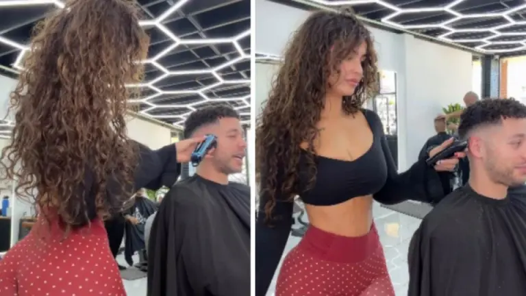 Imagen Principal de Nota: ¡Nadie quiere irse! Joven barbera causa furor en redes por su estilo y belleza