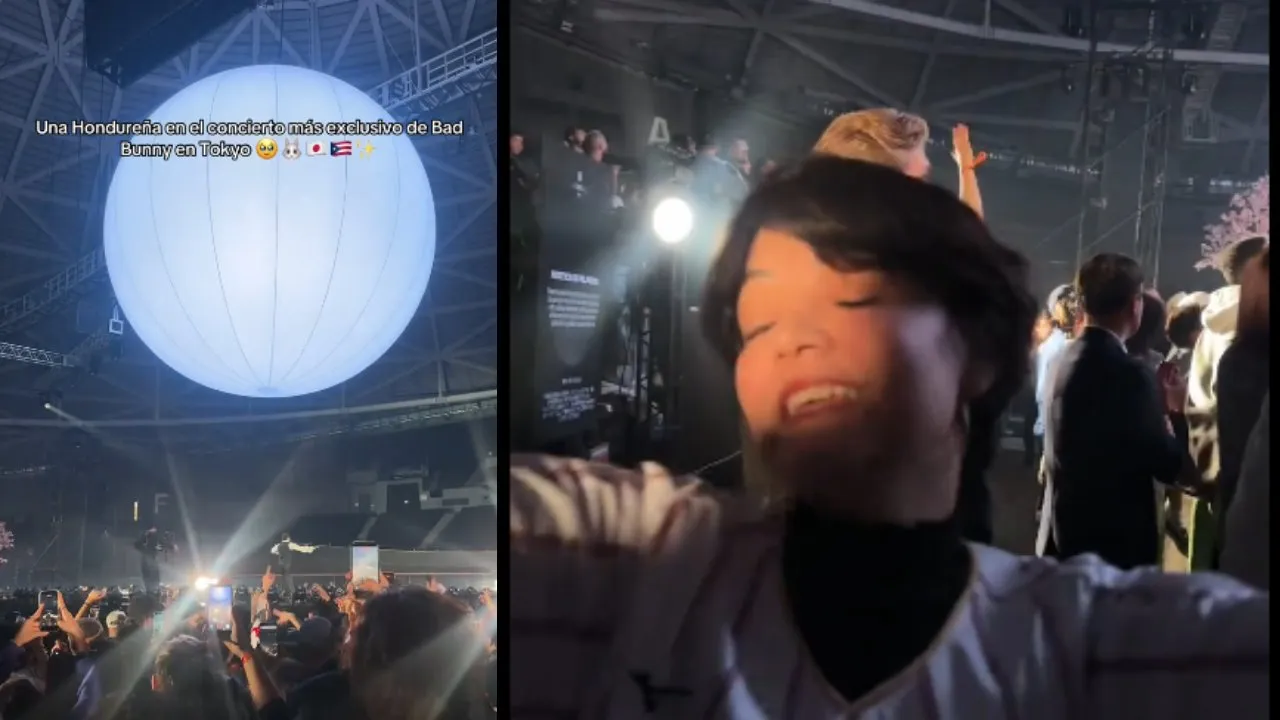 ¡Concierto exclusivo!: hondureña presume estar a metros de Bad Bunny en  Tokio