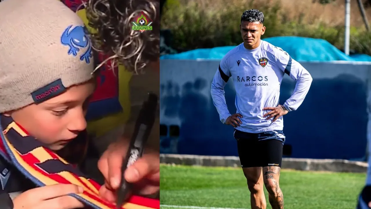 Niño español cumple su sueño: conocer a su ídolo Kervin Arriaga