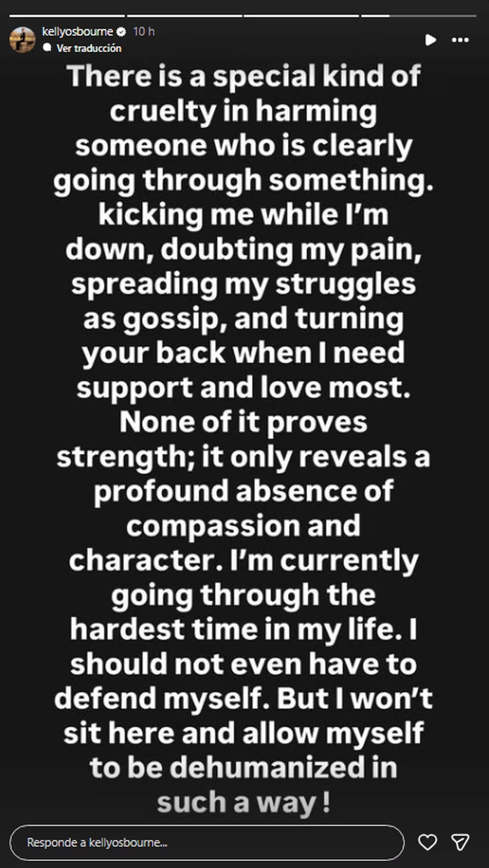 La cantante denunció en Instagram el impacto negativo del acoso digital sobre la salud emocional de las figuras públicas. Foto: cortesía de Instagram/@kellyosbourne.