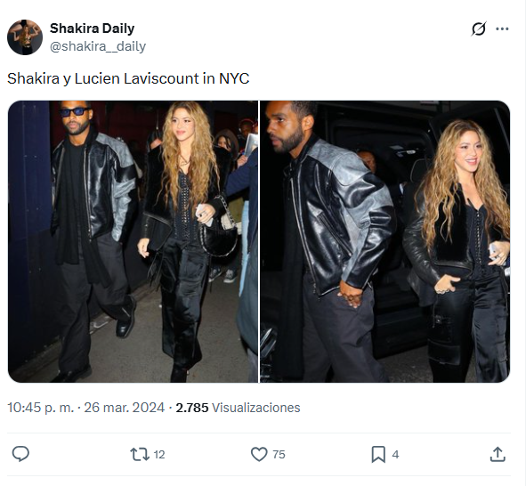 Shakira con el actor de Bridgerton