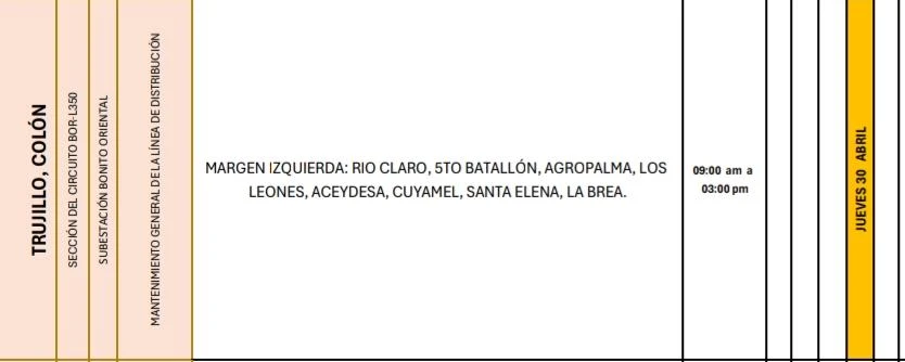 Lugares que se quedarán sin energía eléctrica 