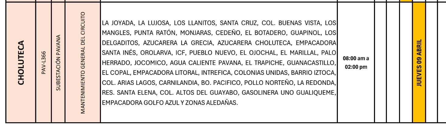 Lugares que se quedarán sin energía eléctrica 