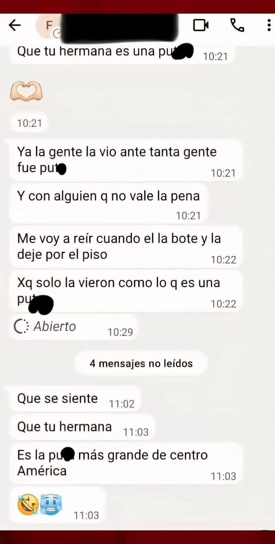 Chat de Davis Flow y hermana de Elsa Oseguera