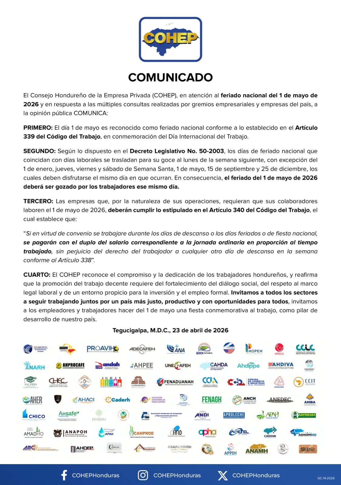 comunicado