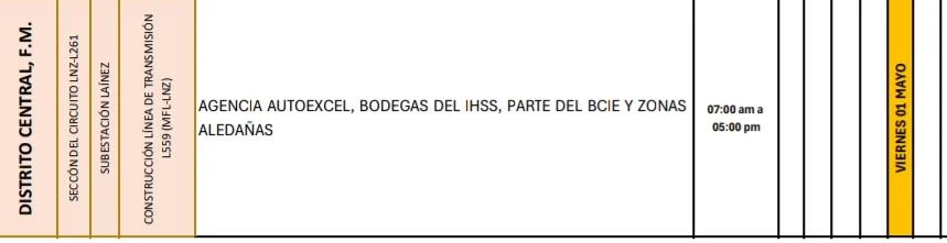 Lugares que se quedarán sin energía eléctrica 