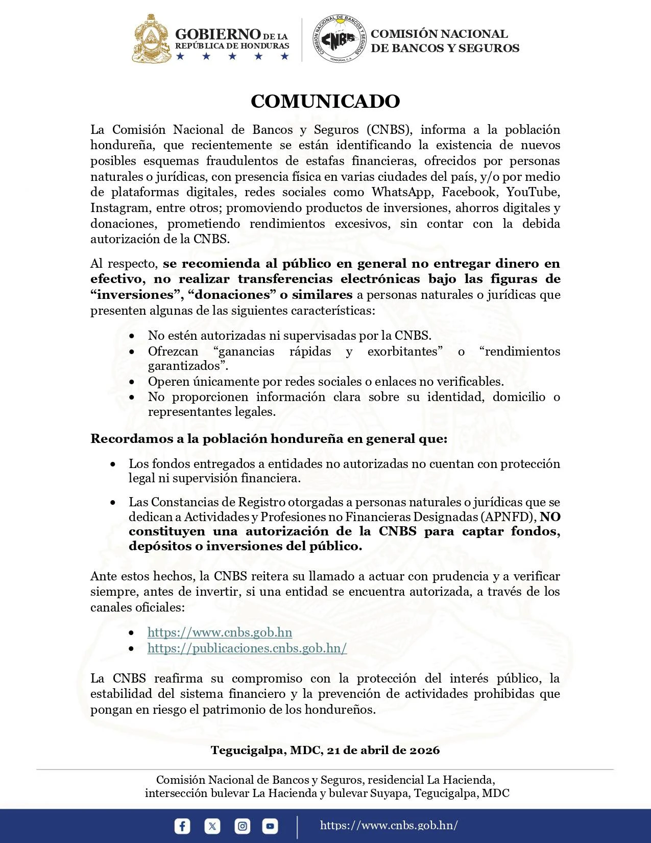 comunicado