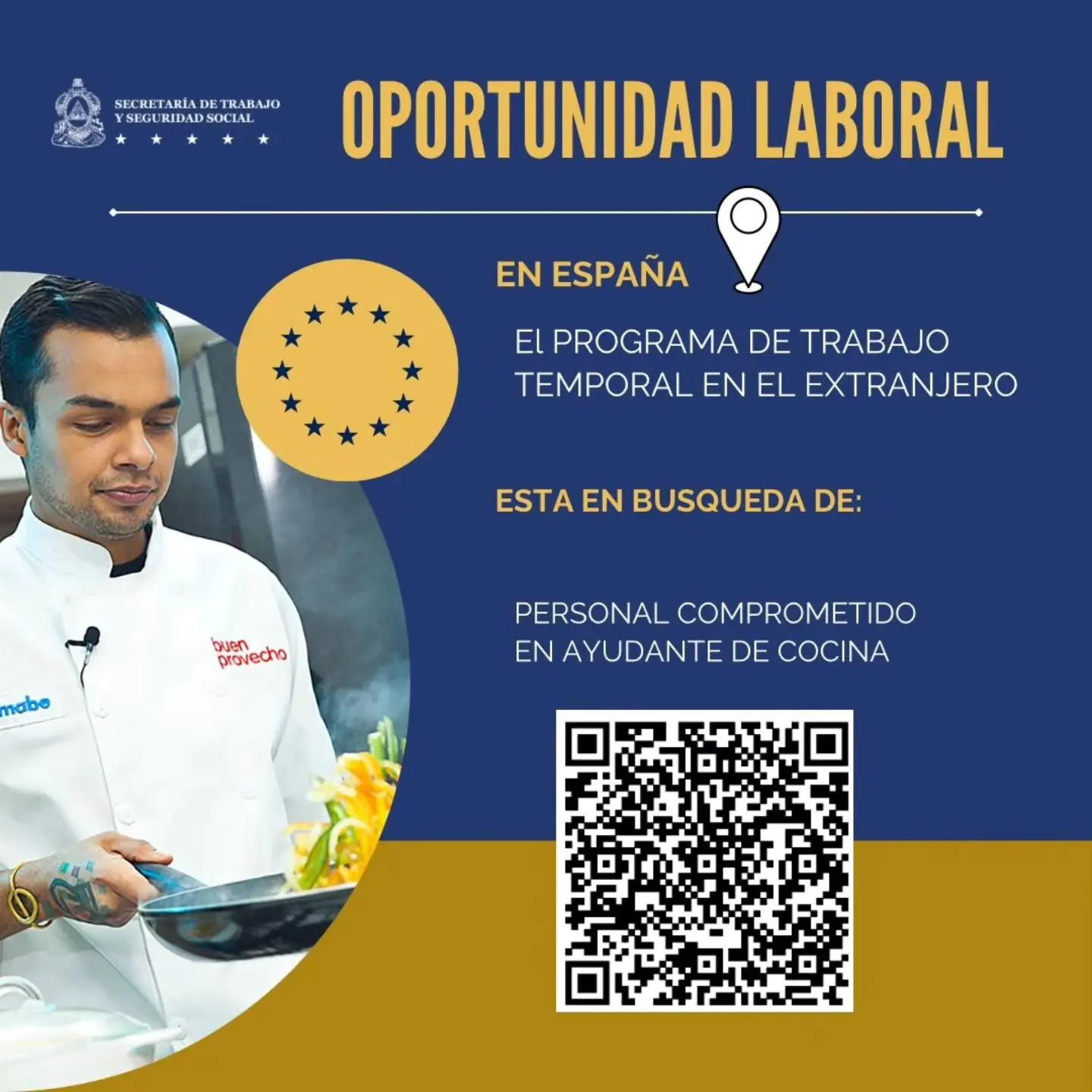 Este es el código que puedes escanear para aplicar al trabajo.