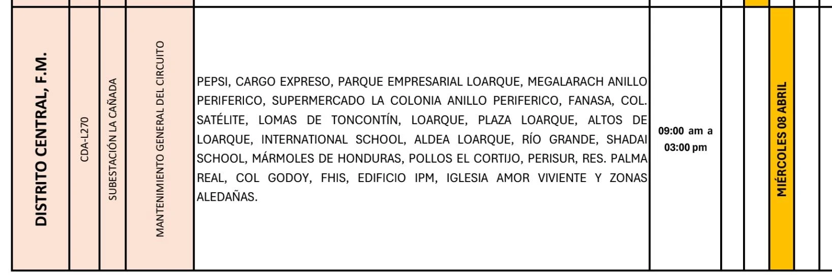 Lugares que se quedarán sin energía eléctrica 