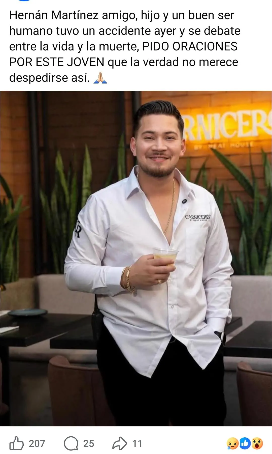 Publicación Facebook Hérnan Martínez